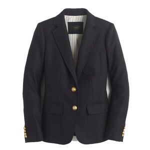J. Crew Rhodes blazer in Italian wool Black and Gold Blazer Tailored Fit